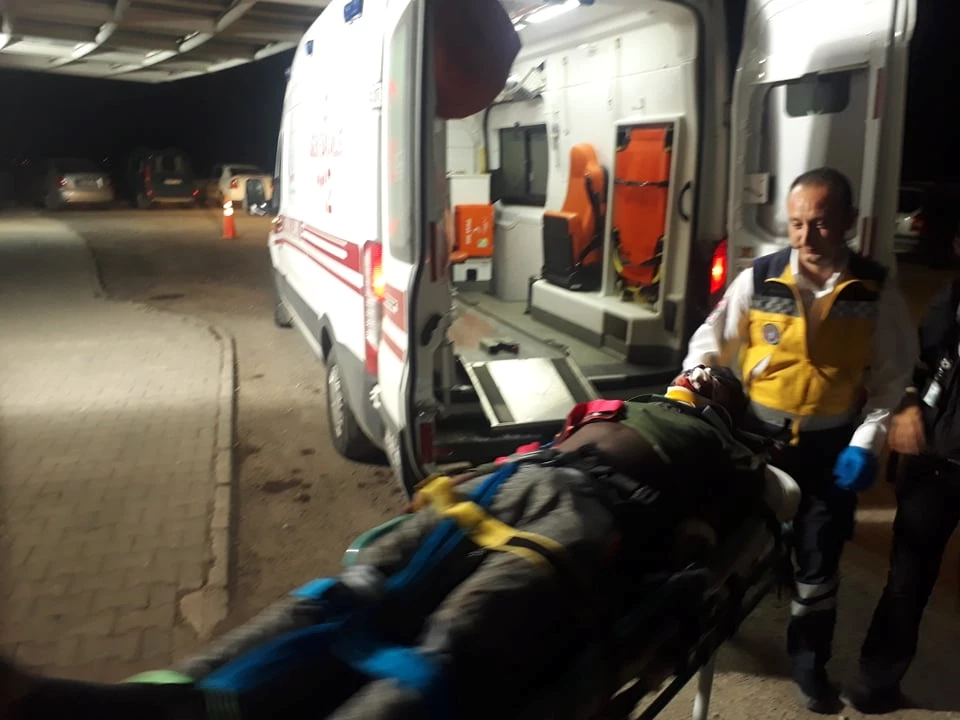 Su kanalına uçan otomobilde 6 göçmen yaralandı