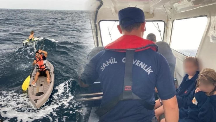 Şişme Botla Açığa Sürüklenen Çocukların İmdadına Sahil Güvenlik Koştu