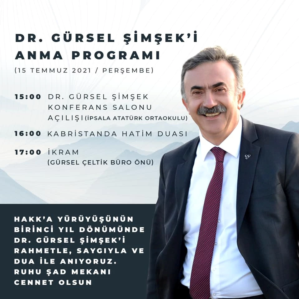 Şimşek, Yarın Dualarla Anılacak.