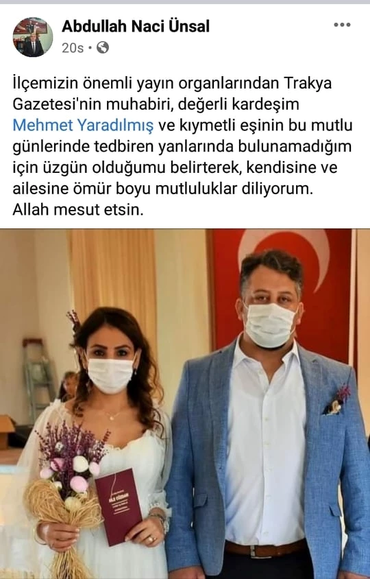 Ünsal’dan Kutlama Mesajı