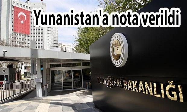 Türkiye Yunanistan’a Nota Verdi.